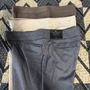 Lot of three Sz 10 Dress slacks Herringbone, Grey, Beige Like New
